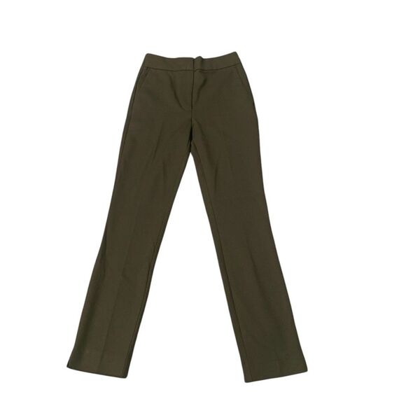 Mango Mid rise skinny olive green trouser dress pants - Picture 3 of 11